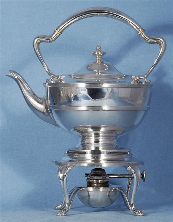 A George V Scottish silver four piece tea set,by John Alexander Fettes, gross weight 83.9oz/2612 grams.